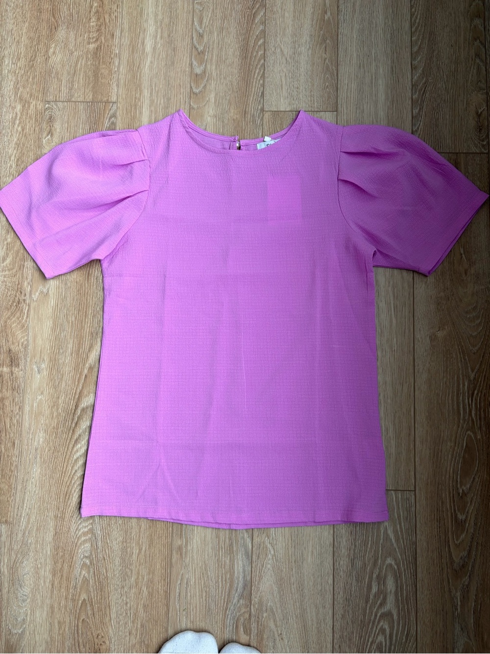 Women's Purple Puff Sleeve Blouse